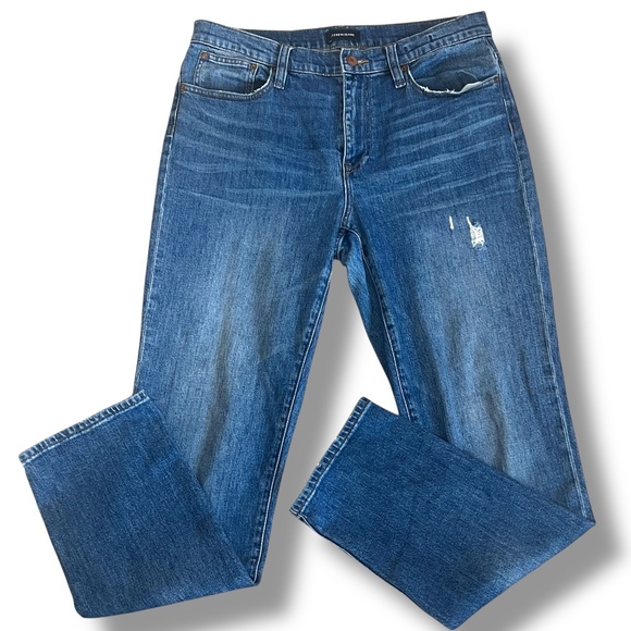 J. Crew Slim Broken-In Boyfriend Jeans Size 29 Tall Capsule Grunge Edgy Normcore - Picture 1 of 14